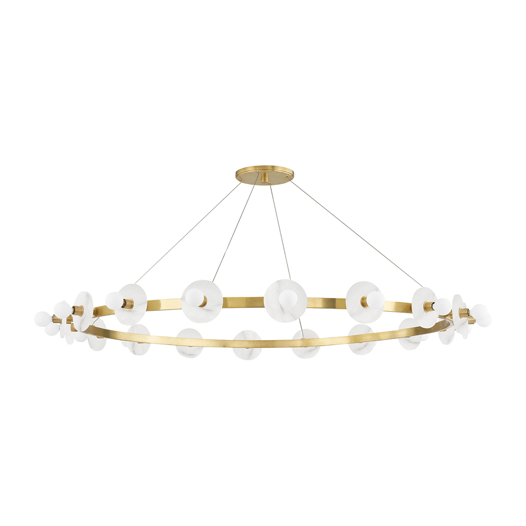 18-Light 58-Inch Chandelier / Aged Brass