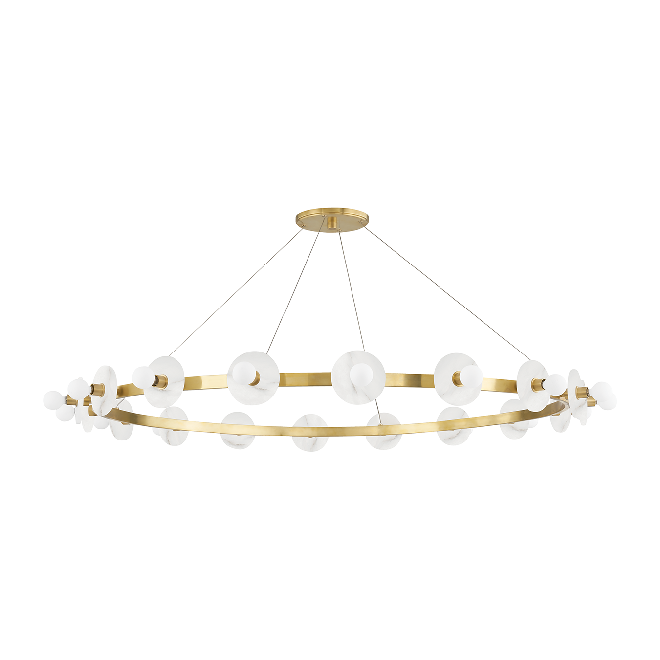 18-Light 58-Inch Chandelier / Aged Brass