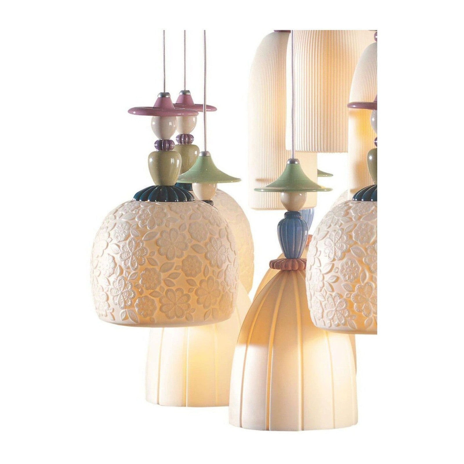 18-Light Porcelain Tulip Chandelier