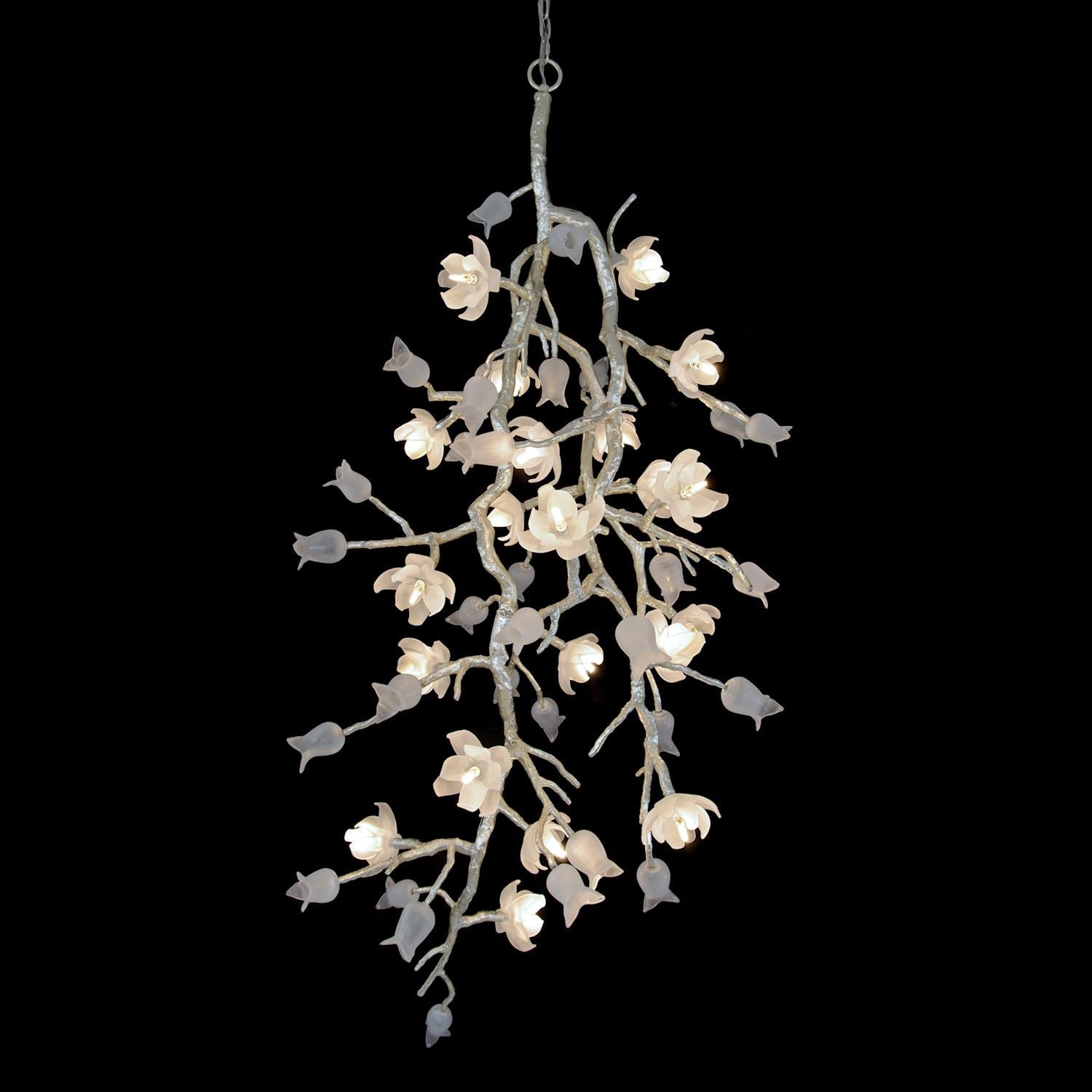 21-Light Magnolia Glass Chandelier / Default Title