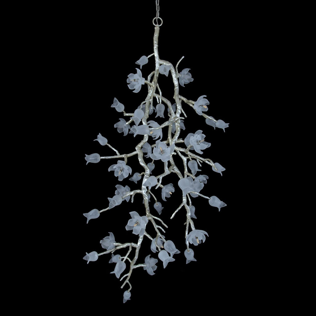 21-Light Magnolia Glass Chandelier