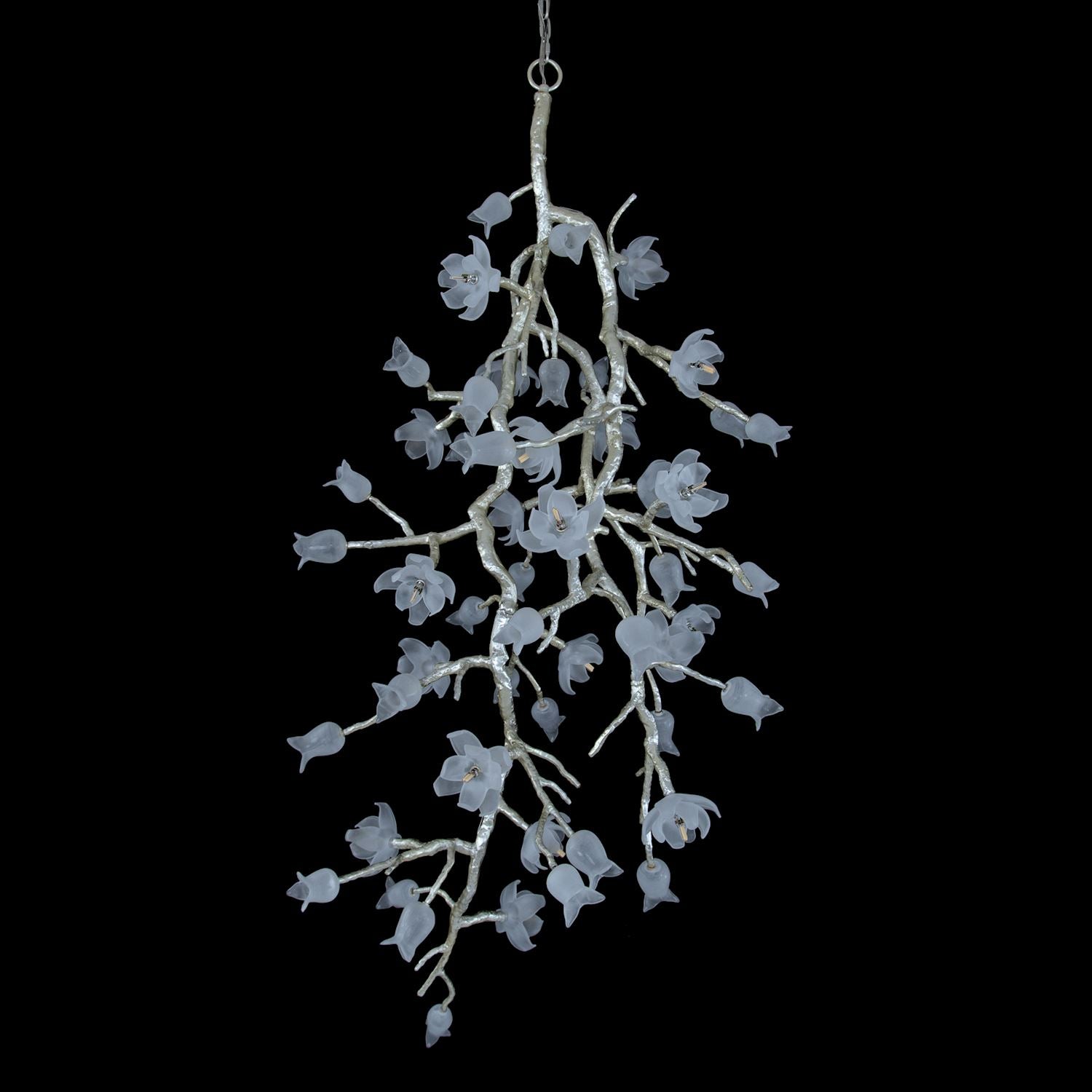 21-Light Magnolia Glass Chandelier