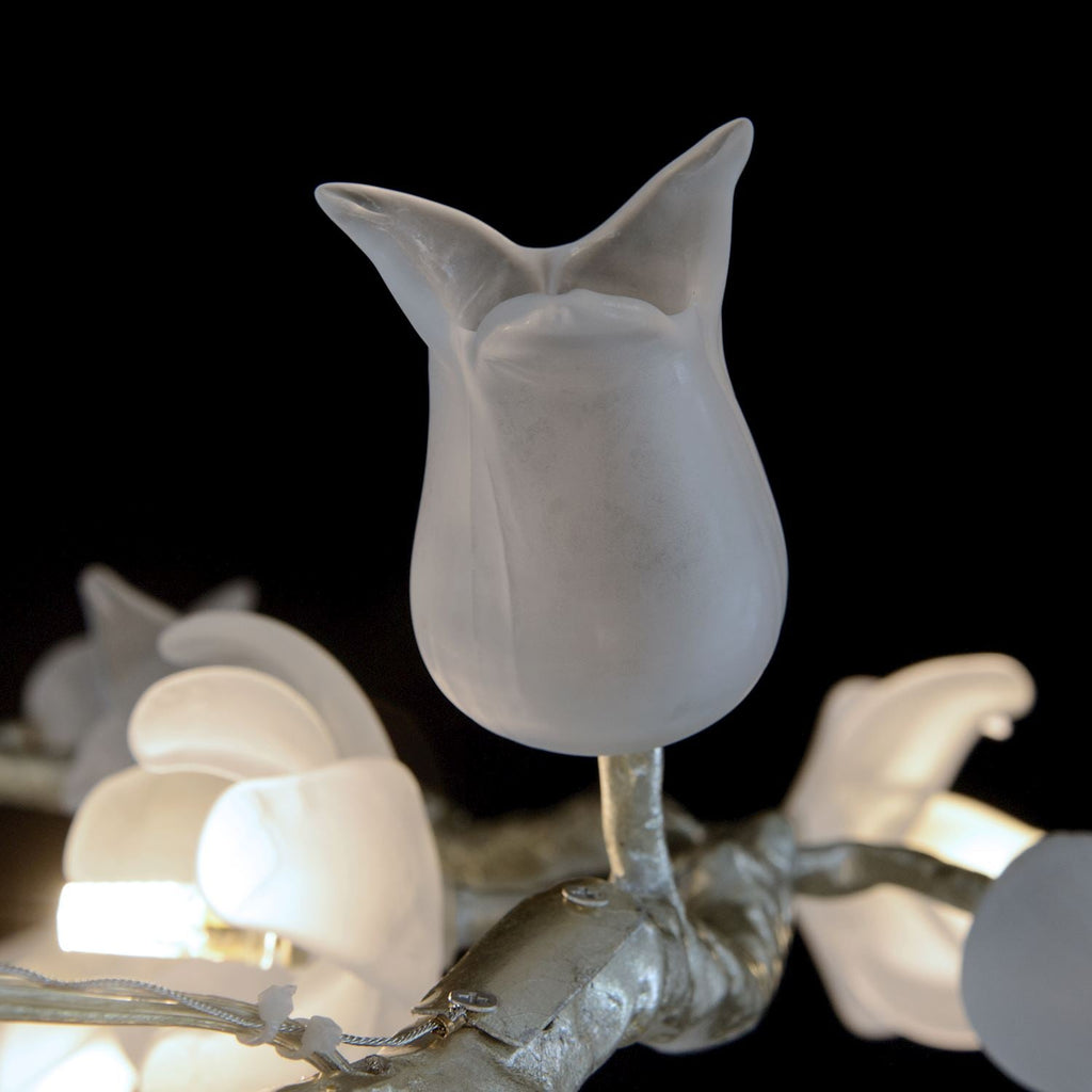21-Light Magnolia Glass Chandelier