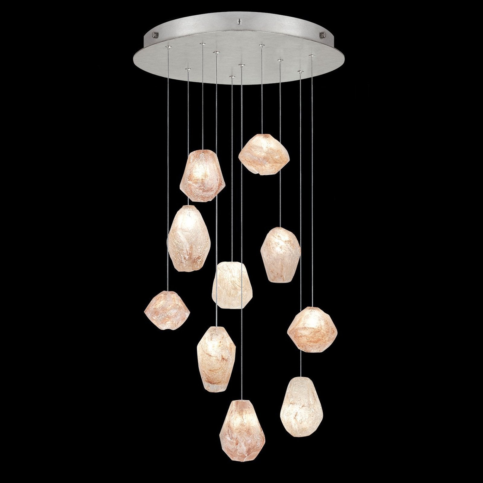 22-Inch Natural Quartz Glass Pendant Light