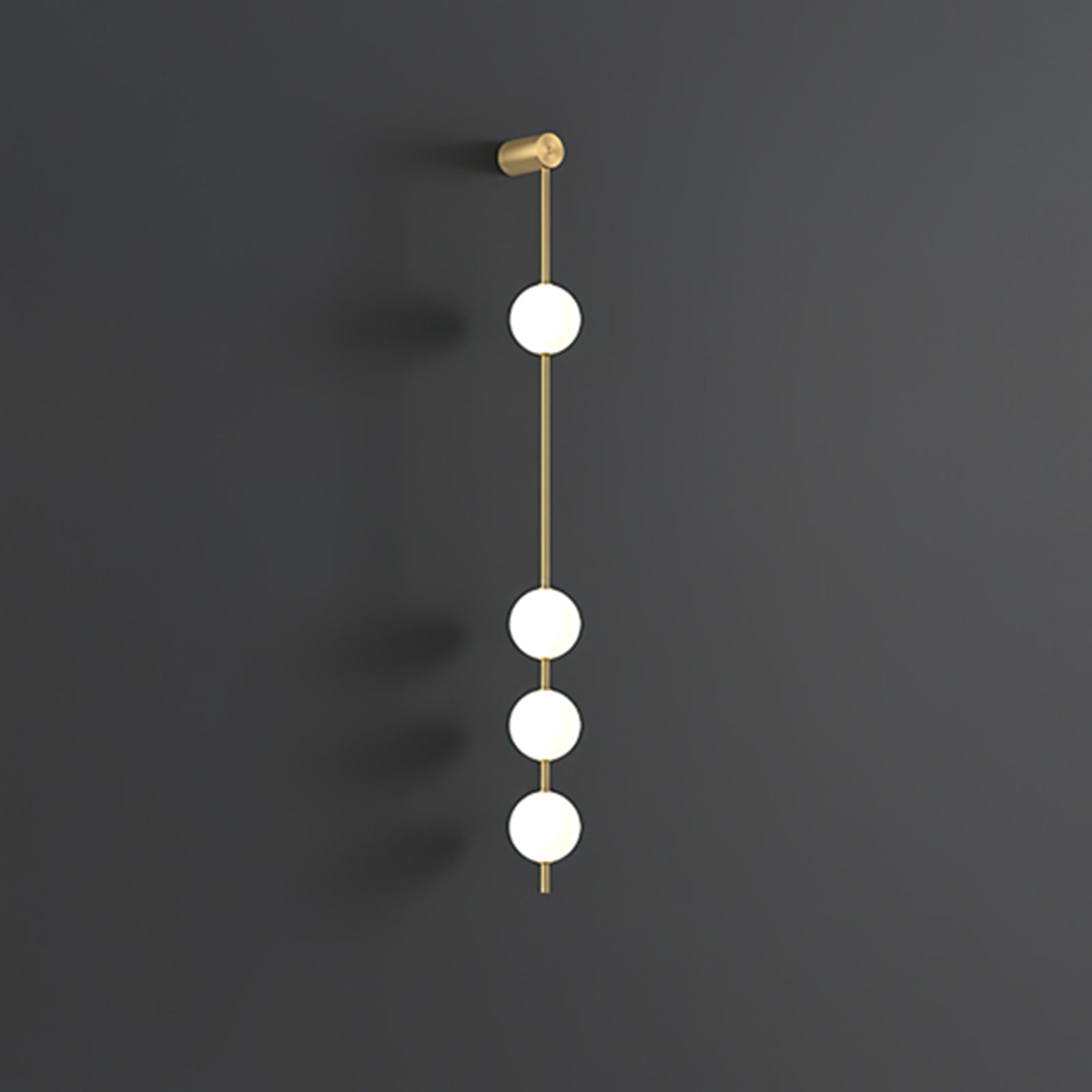 3-5 Light Vertical Globe Wall Light