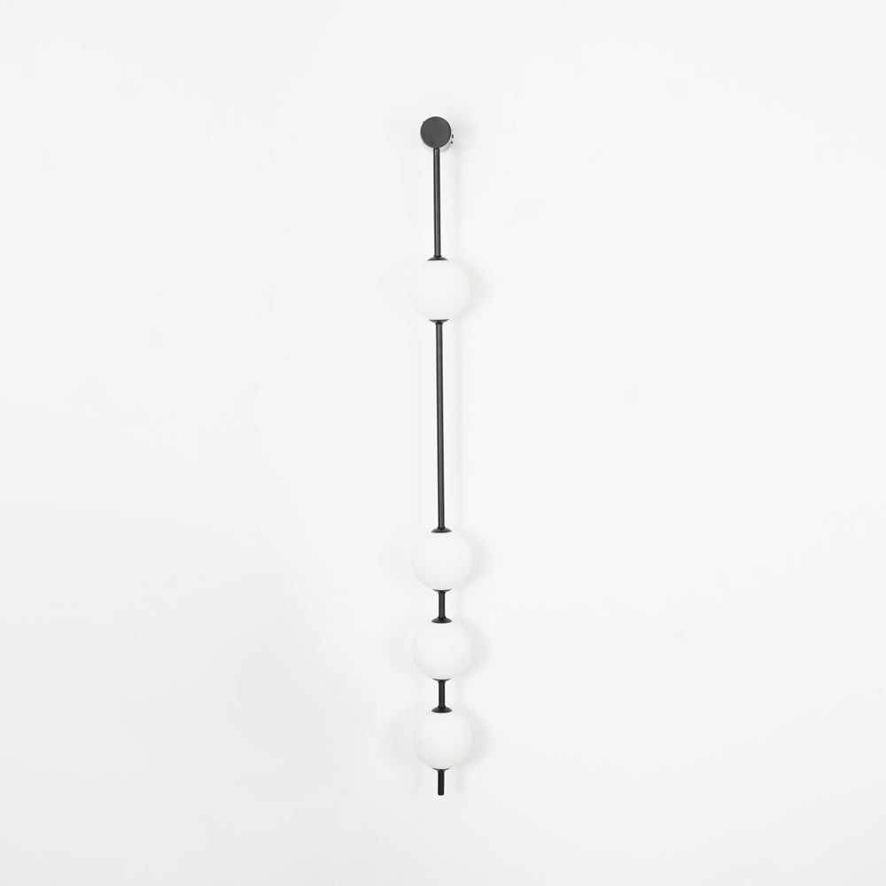 3-5 Light Vertical Globe Wall Light