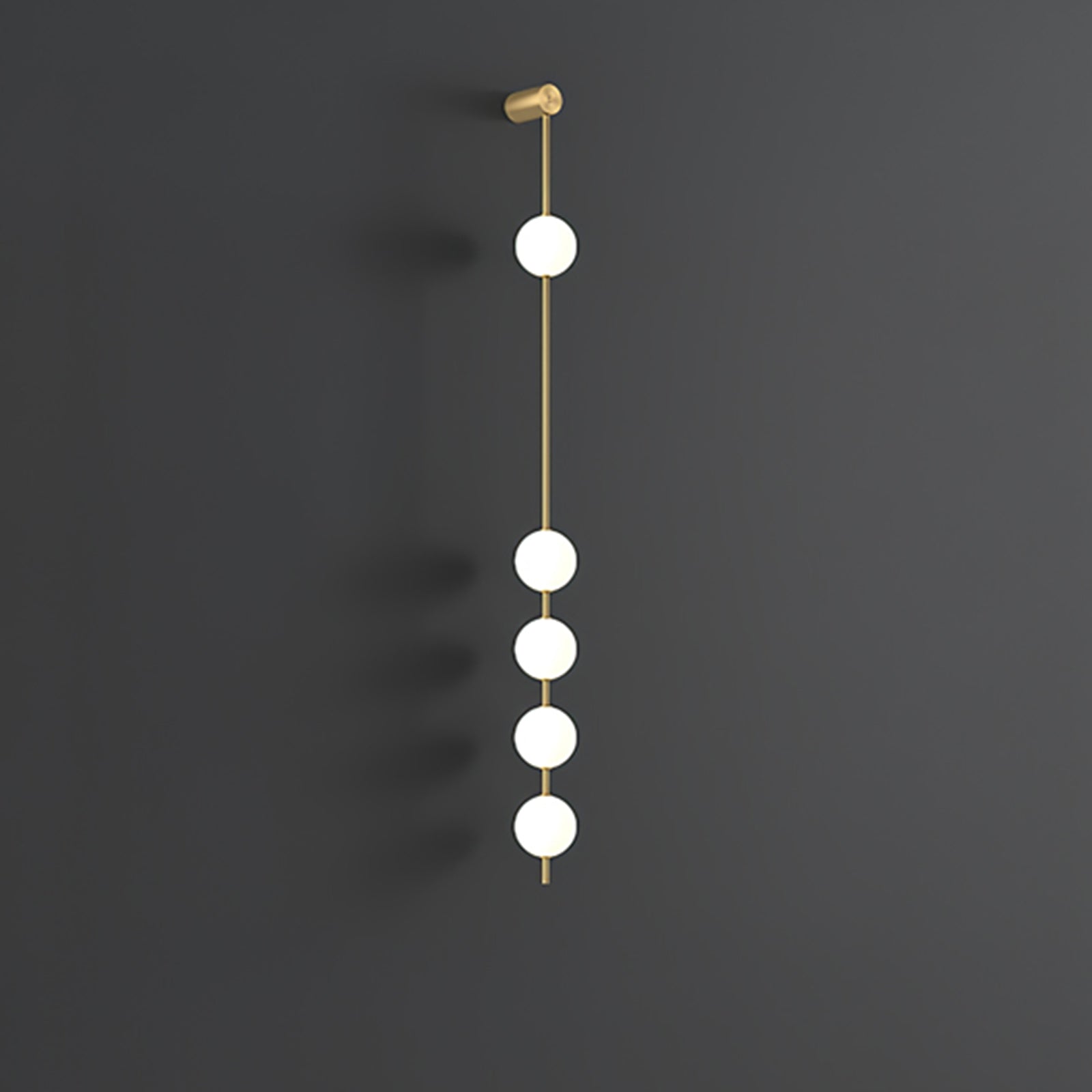 3-5 Light Vertical Globe Wall Light