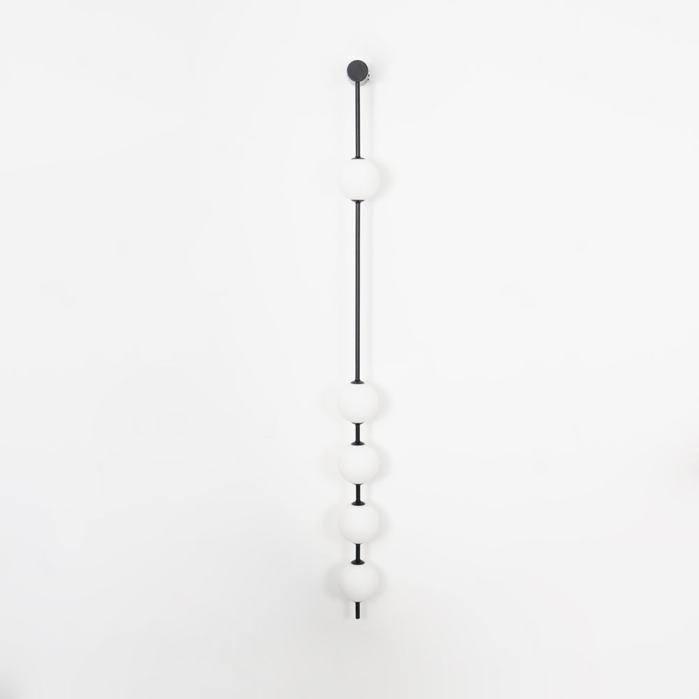 3-5 Light Vertical Globe Wall Light
