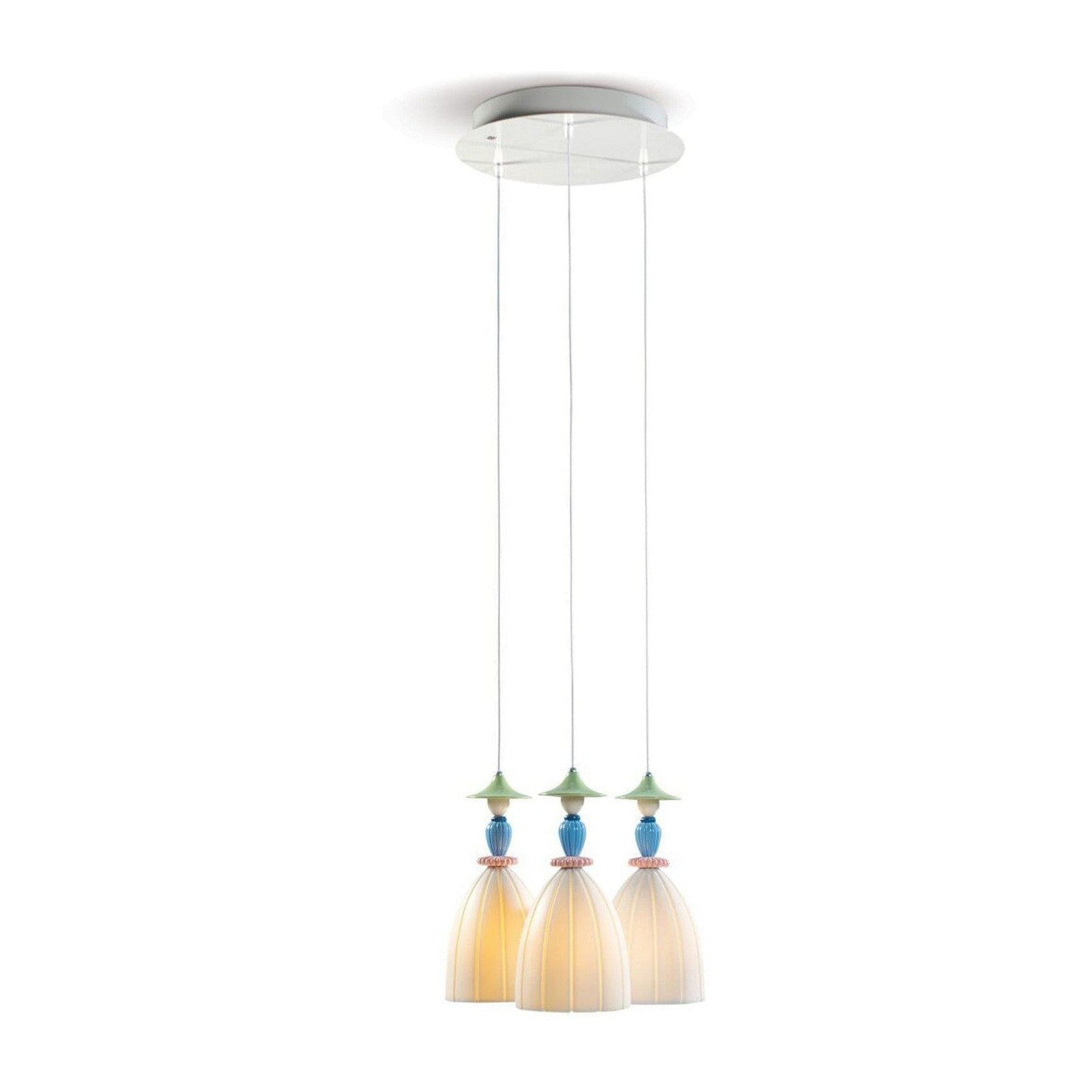 3-Light Porcelain Tulip Pendant Light / Default Title