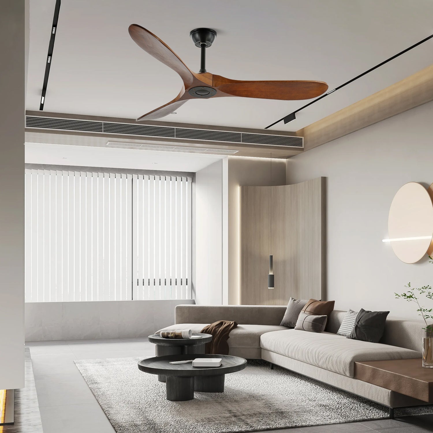 42/52-Inch Wood Blade Ceiling Fan