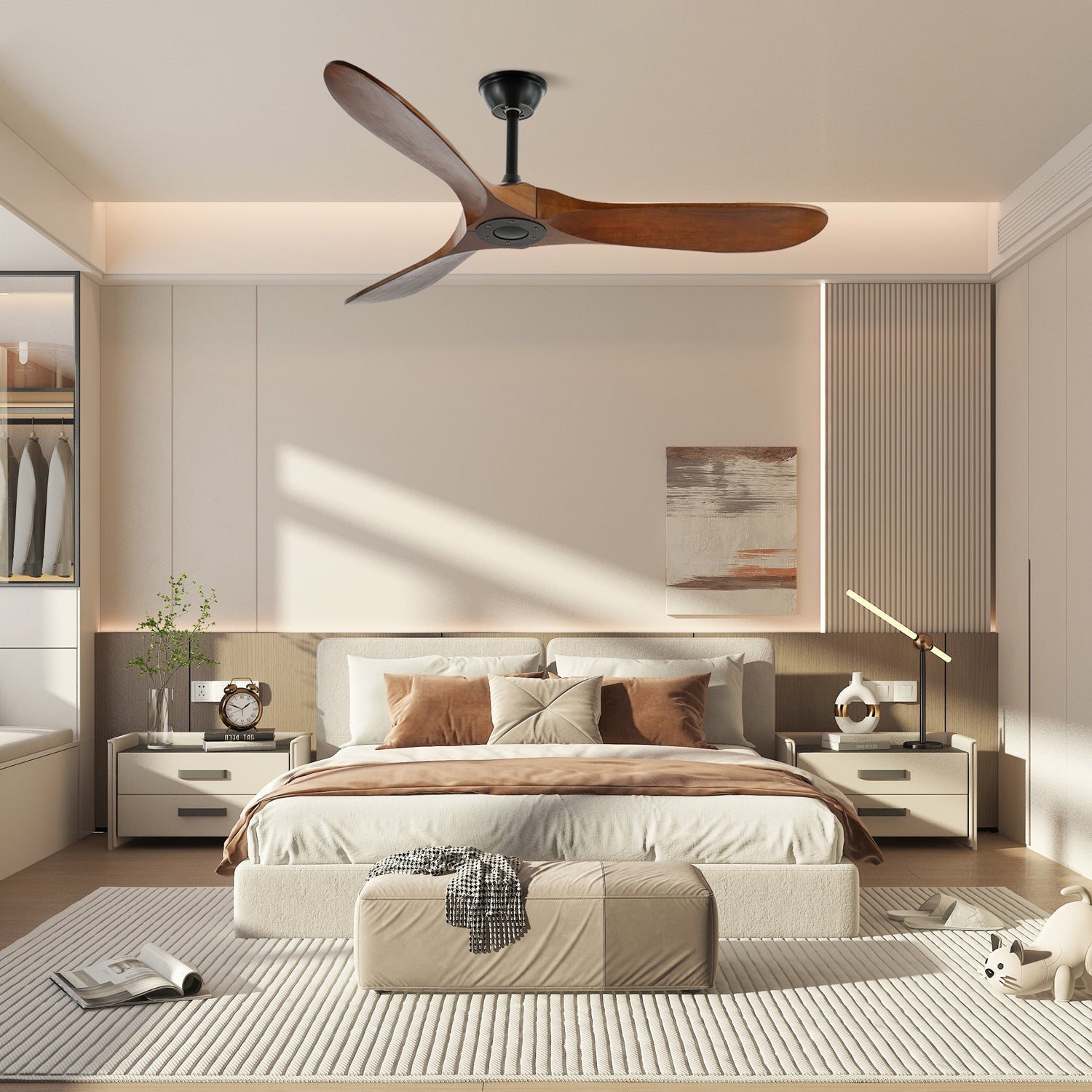 42/52-Inch Wood Blade Ceiling Fan