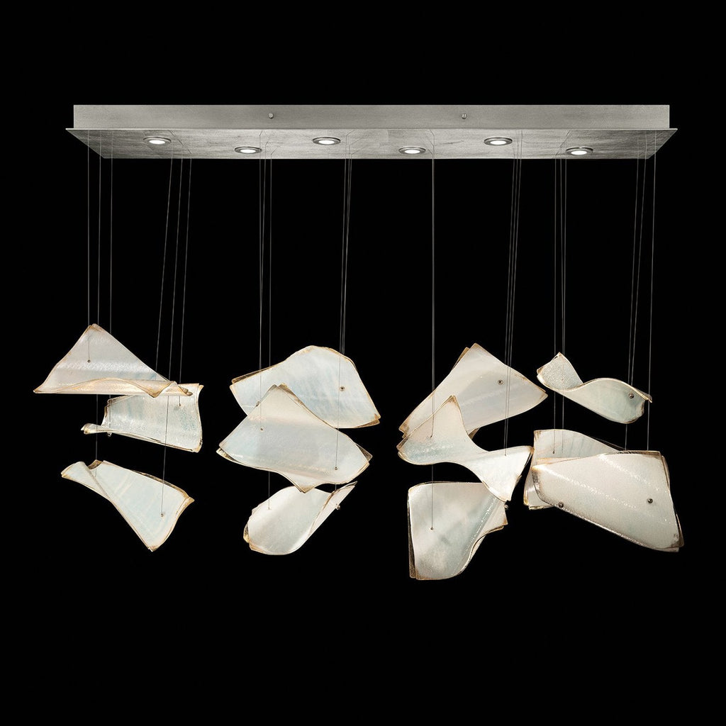 50-Inch 12-Panel Glass Pendant Light