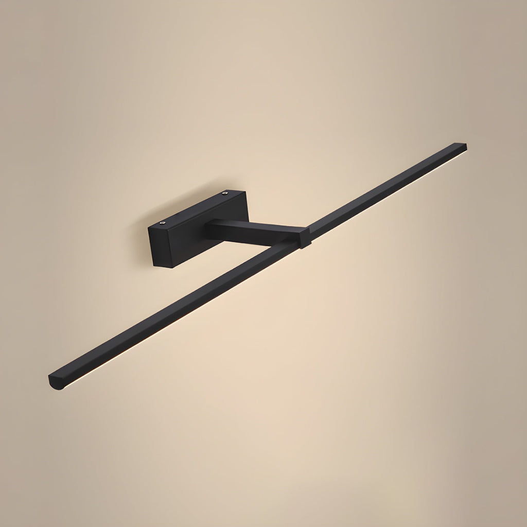 Black Linear LED Mirror Wall Light / ∅ 31.5″ x H 3.1″ / White & Warm Light / Set Of 2