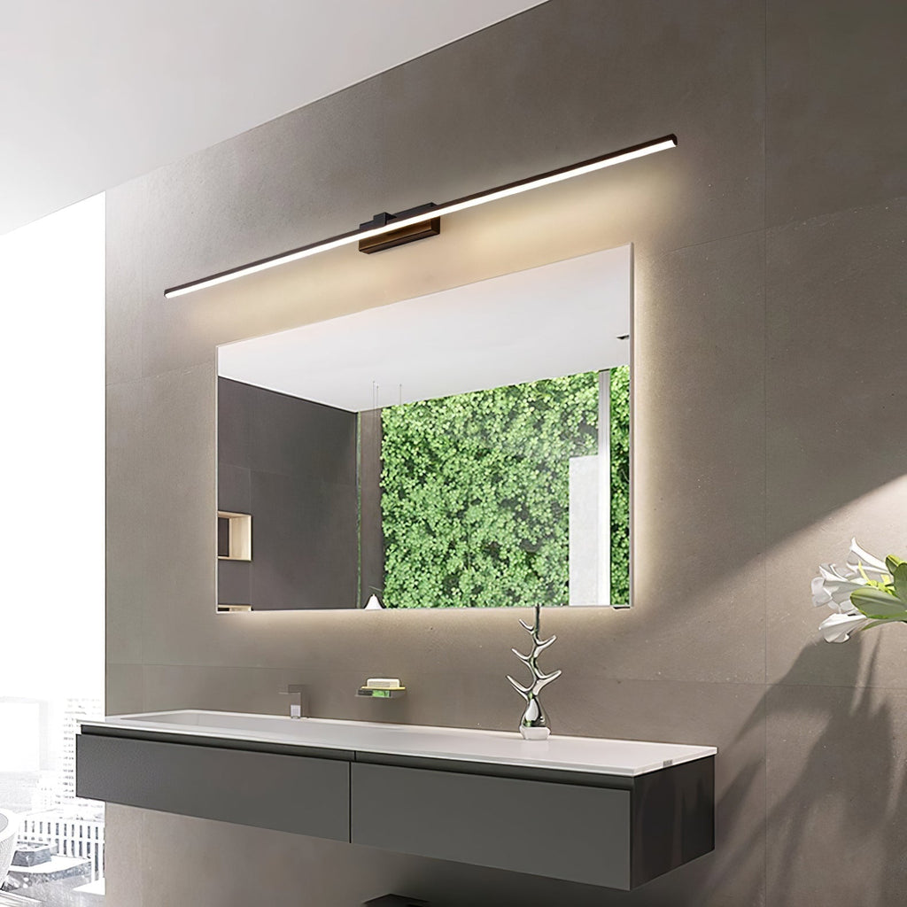 Black Linear LED Mirror Wall Light