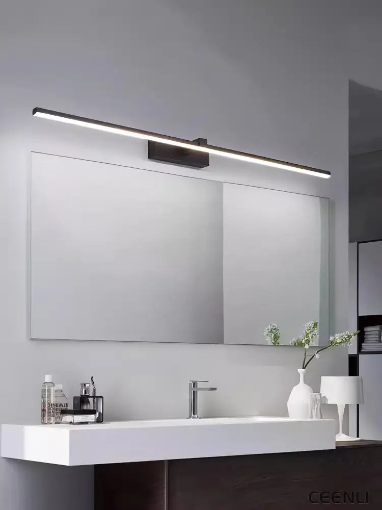 Black Linear LED Mirror Wall Light