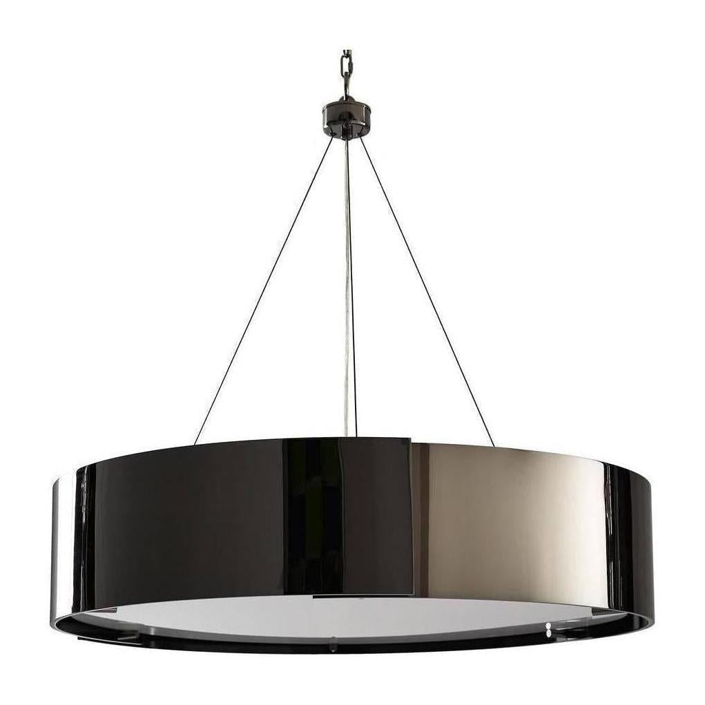 Black Nickel Five-Light Drum Chandelier / Medium
