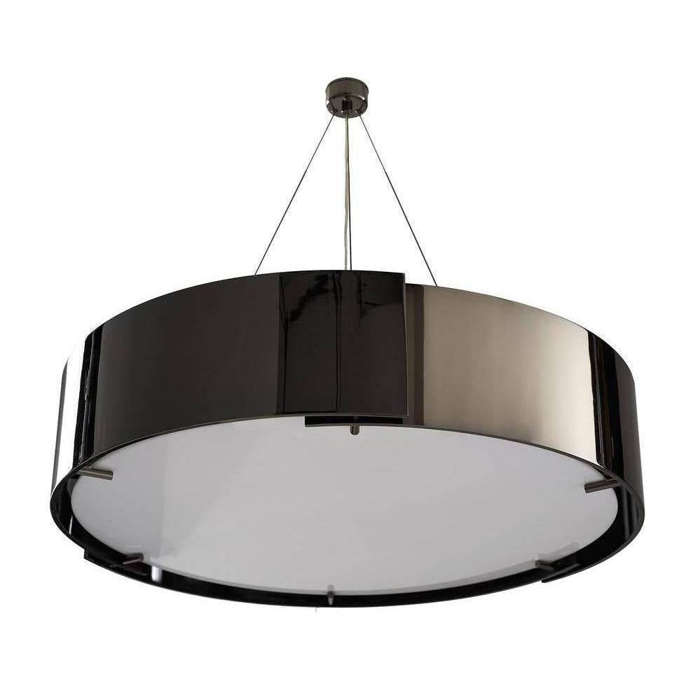 Black Nickel Five-Light Drum Chandelier