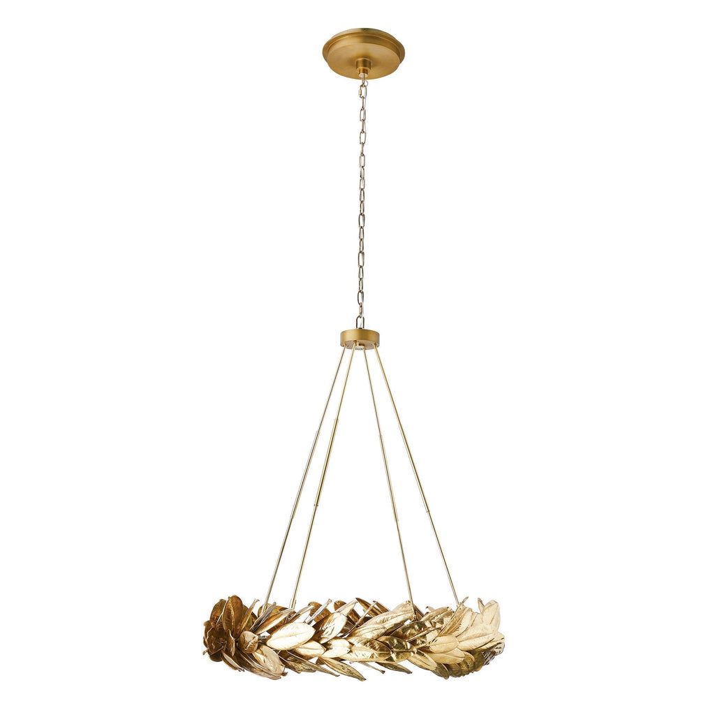 Cast Brass Laurel Wreath Chandelier