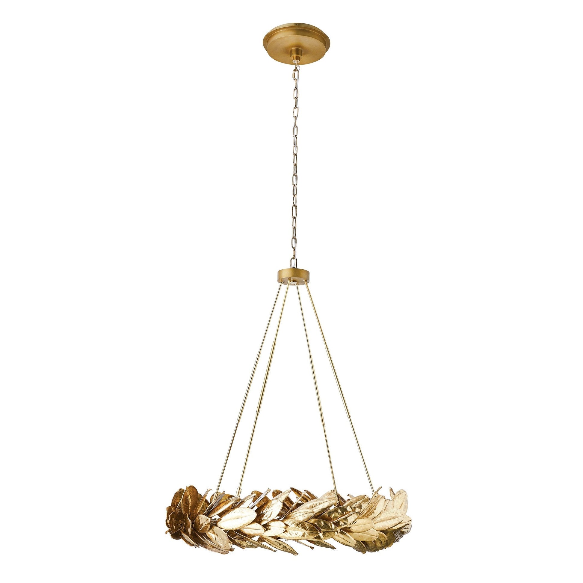 Cast Brass Laurel Wreath Chandelier