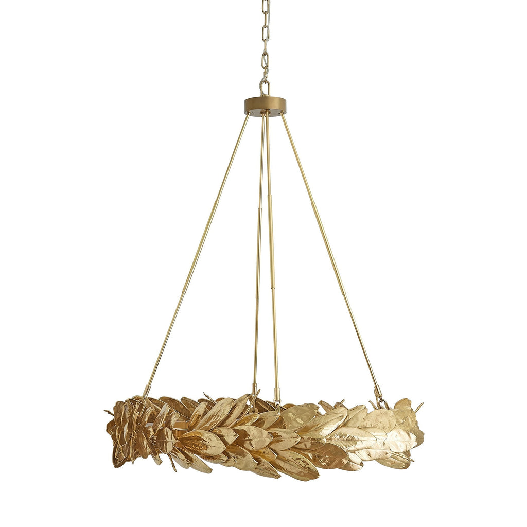 Cast Brass Laurel Wreath Chandelier