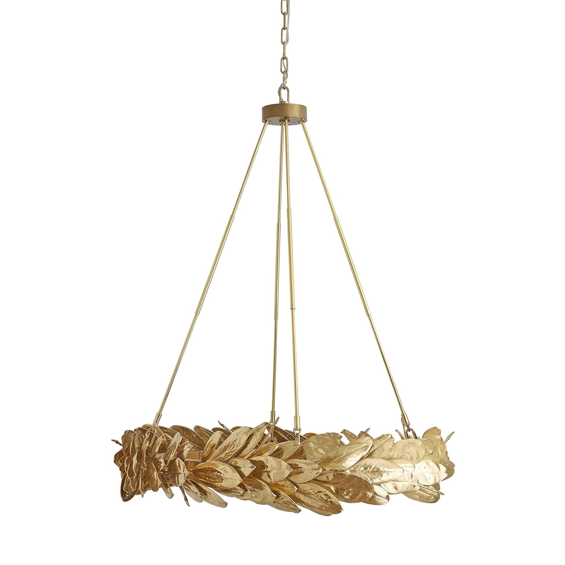 Cast Brass Laurel Wreath Chandelier
