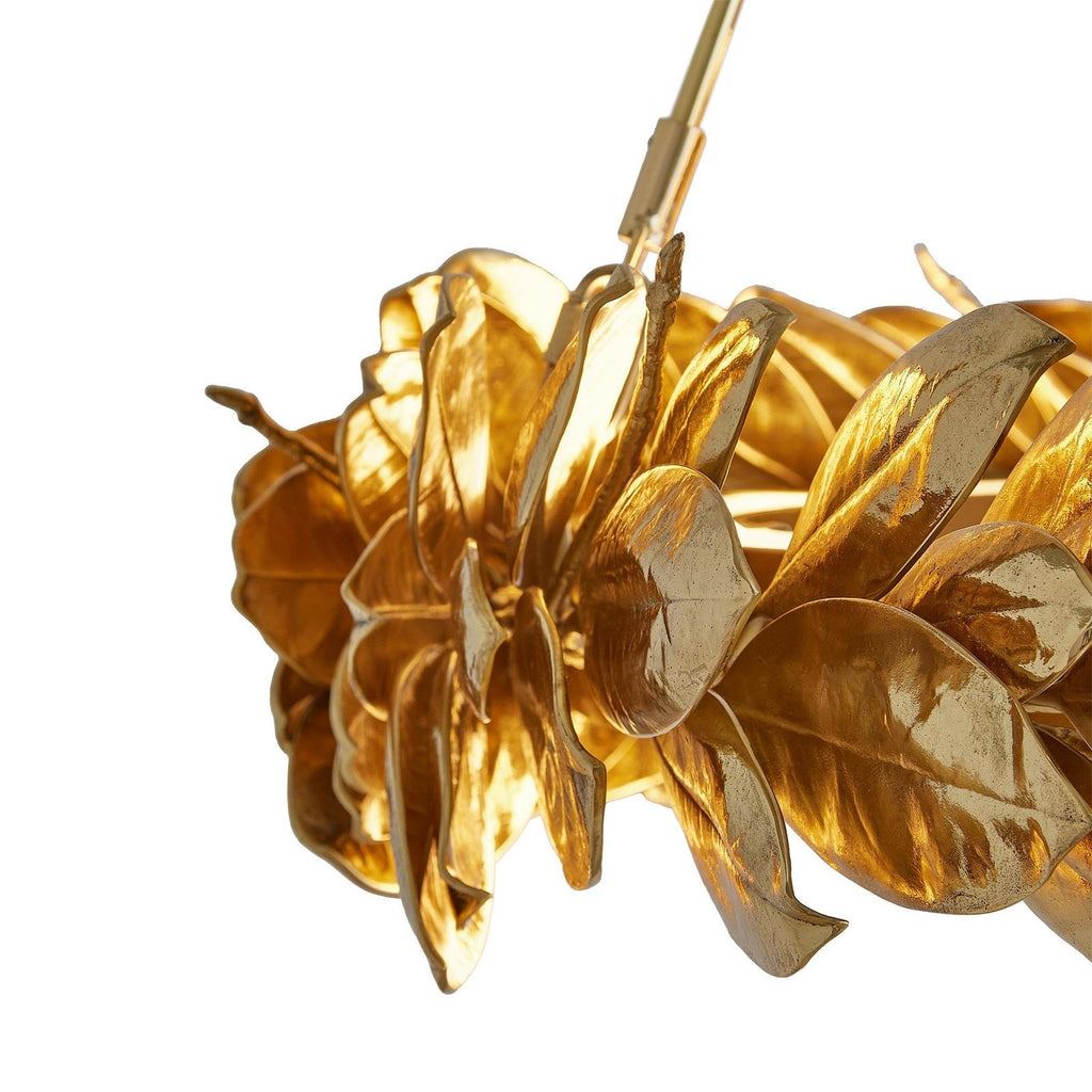 Cast Brass Laurel Wreath Chandelier