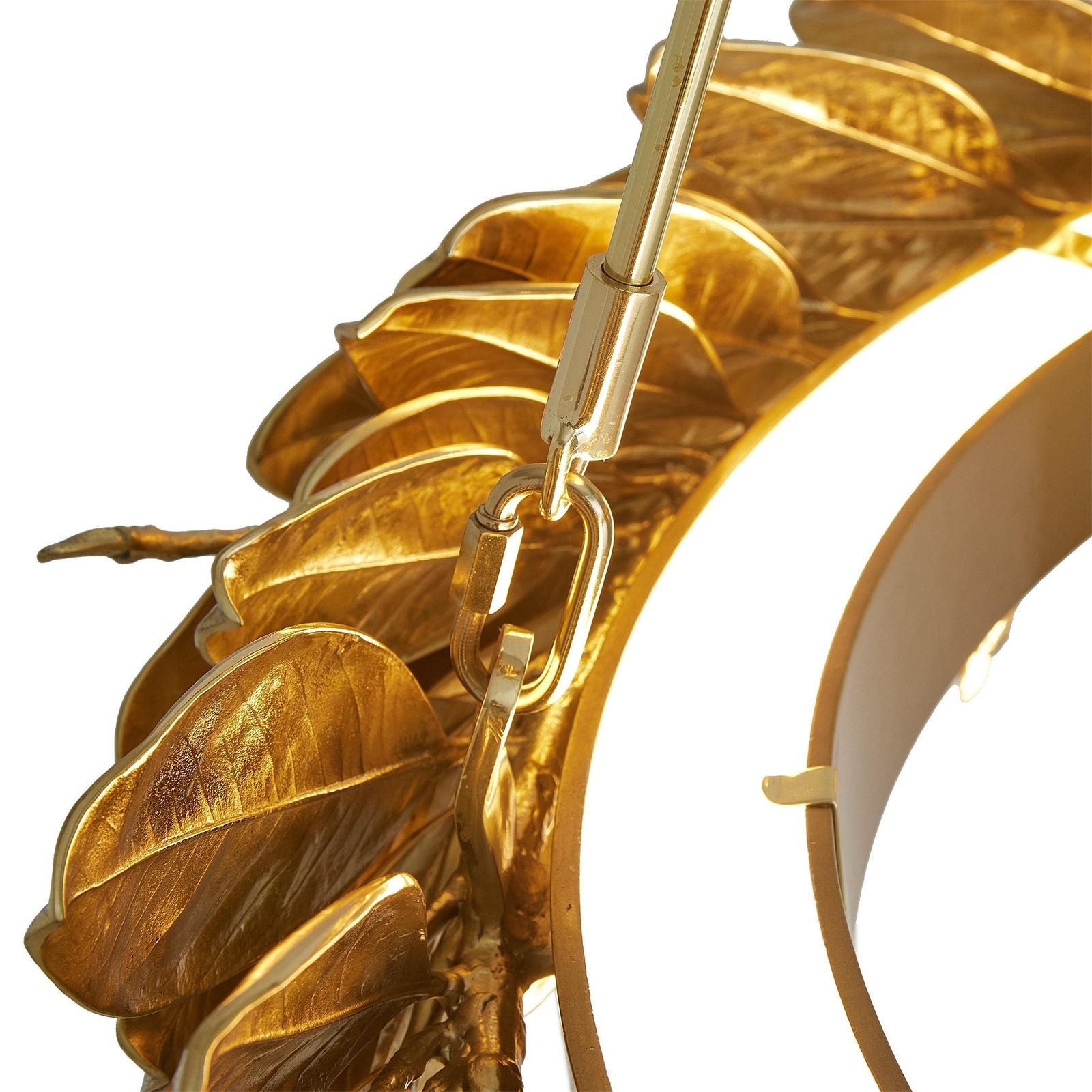 Cast Brass Laurel Wreath Chandelier