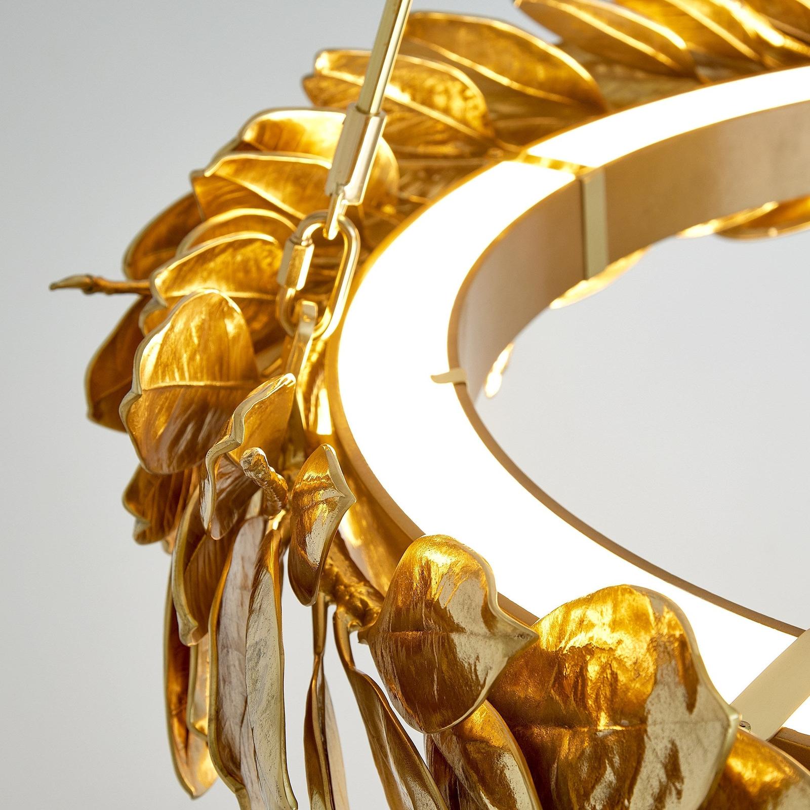 Cast Brass Laurel Wreath Chandelier