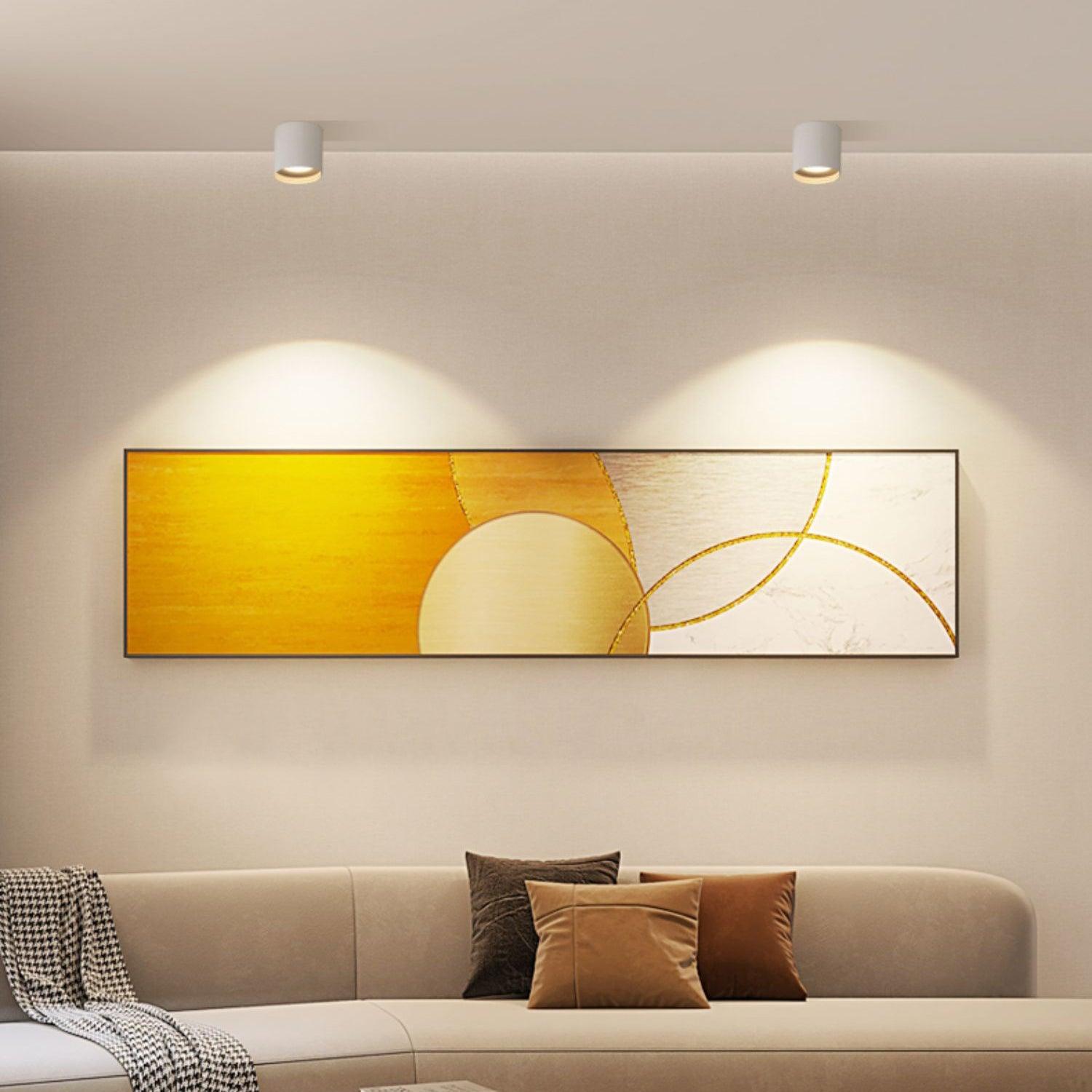 Compact Ridged LED Ceiling Light / ∅ 3.1″ x H 3.3″ / Dia 8cm x H 8.5cm / Black / Cool Light