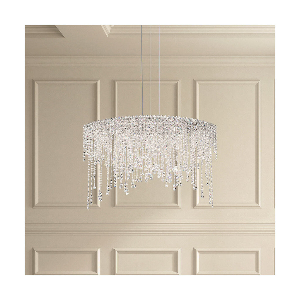 Crystal Strand Linear Pendant Light / Clear Radiance