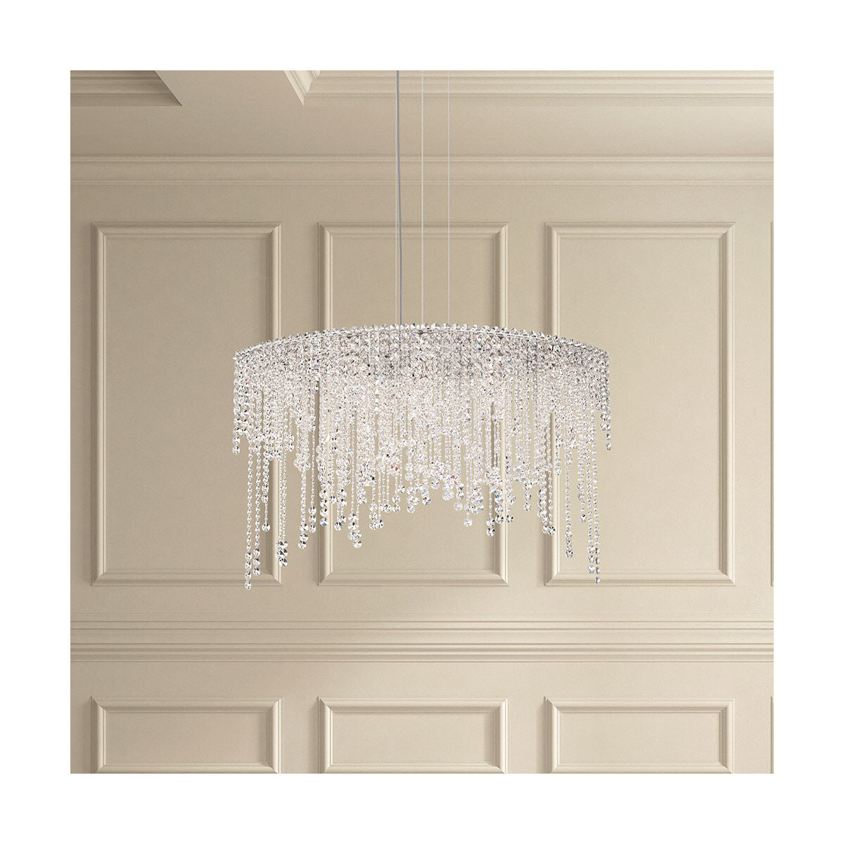Crystal Strand Linear Pendant Light / Clear Radiance