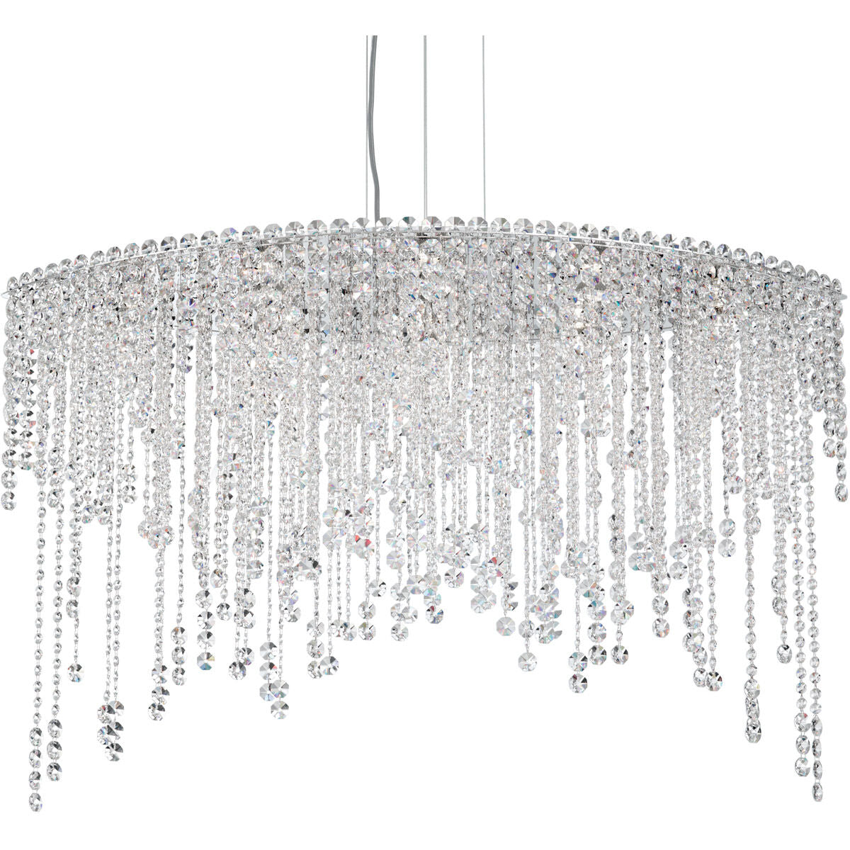 Crystal Strand Linear Pendant Light