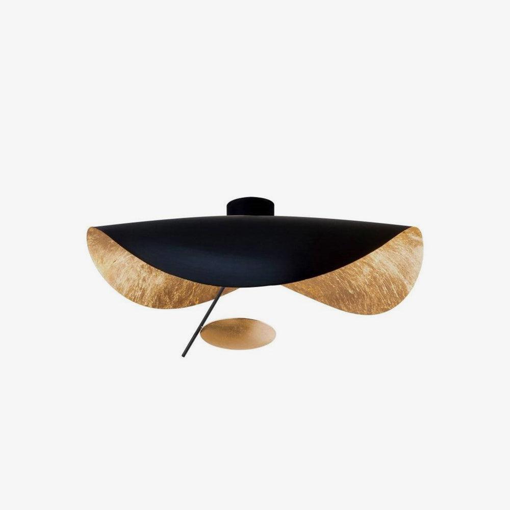 Curved Disc LED Ceiling Light / ∅ 15.7″ x H 12.2″ / Dia 40cm x H 31cm / White / Cool Light