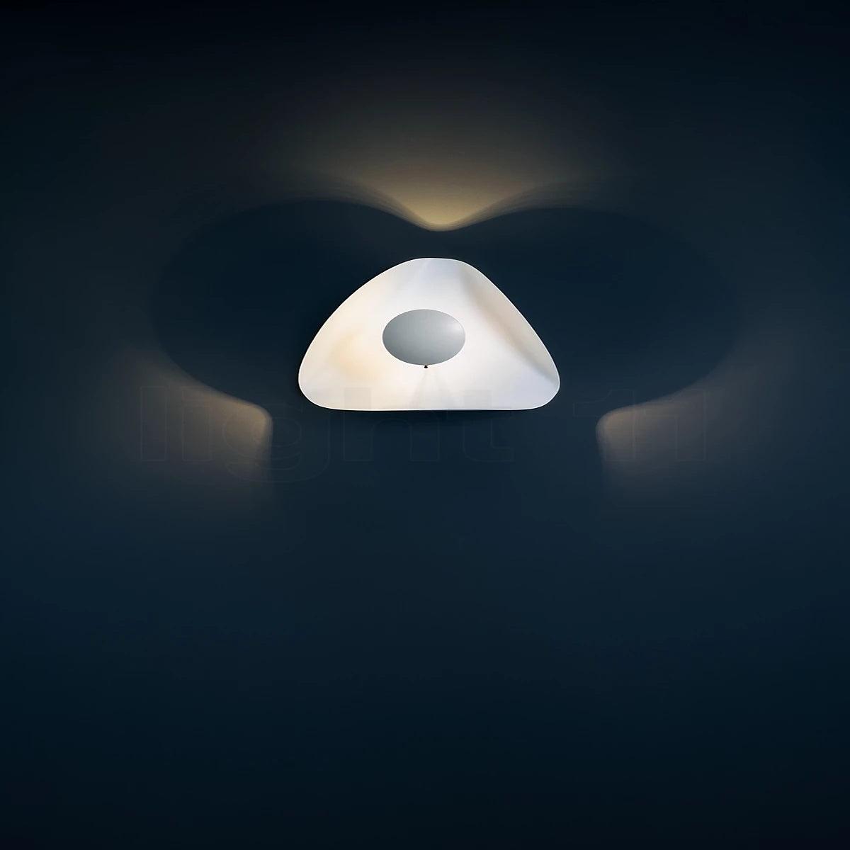 Curved Disc LED Ceiling Light / ∅ 15.7″ x H 12.2″ / Dia 40cm x H 31cm / White+Gold / Cool Light