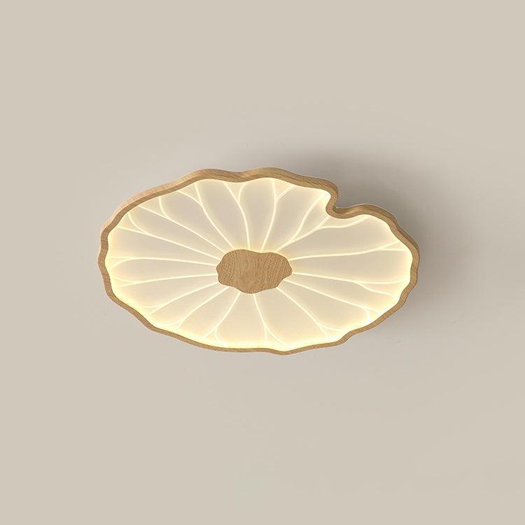 Lotus Leaf Wood-Look LED Ceiling Light