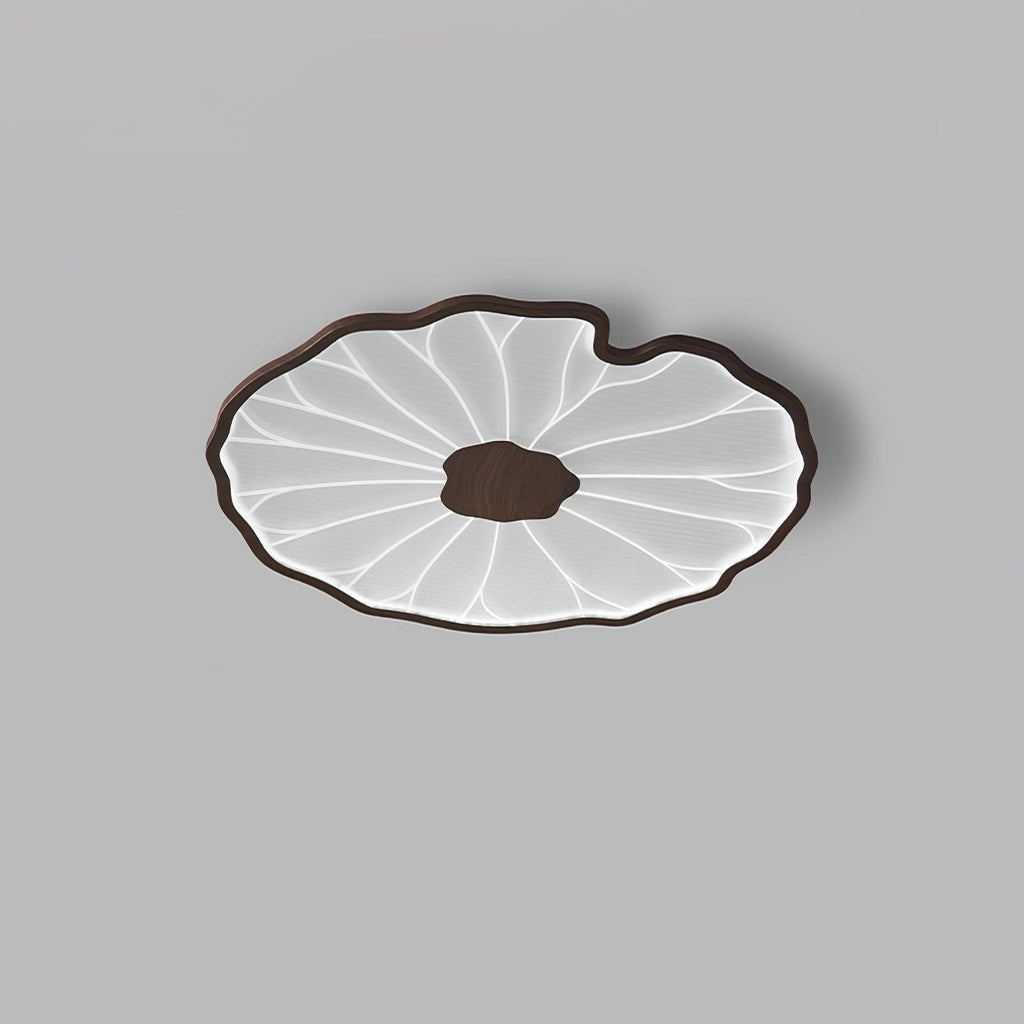Lotus Leaf Wood-Look LED Ceiling Light