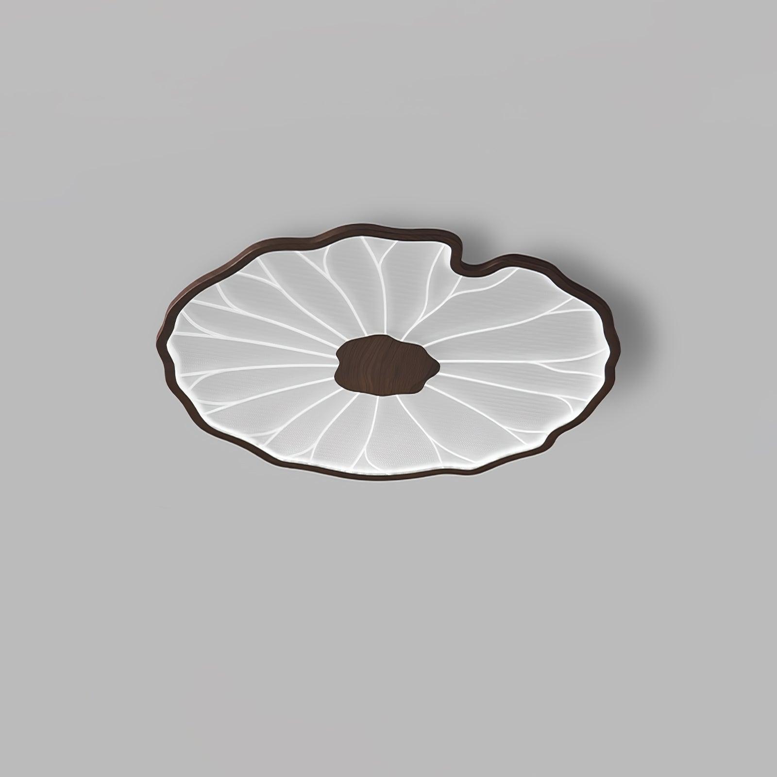 Lotus Leaf Wood-Look LED Ceiling Light