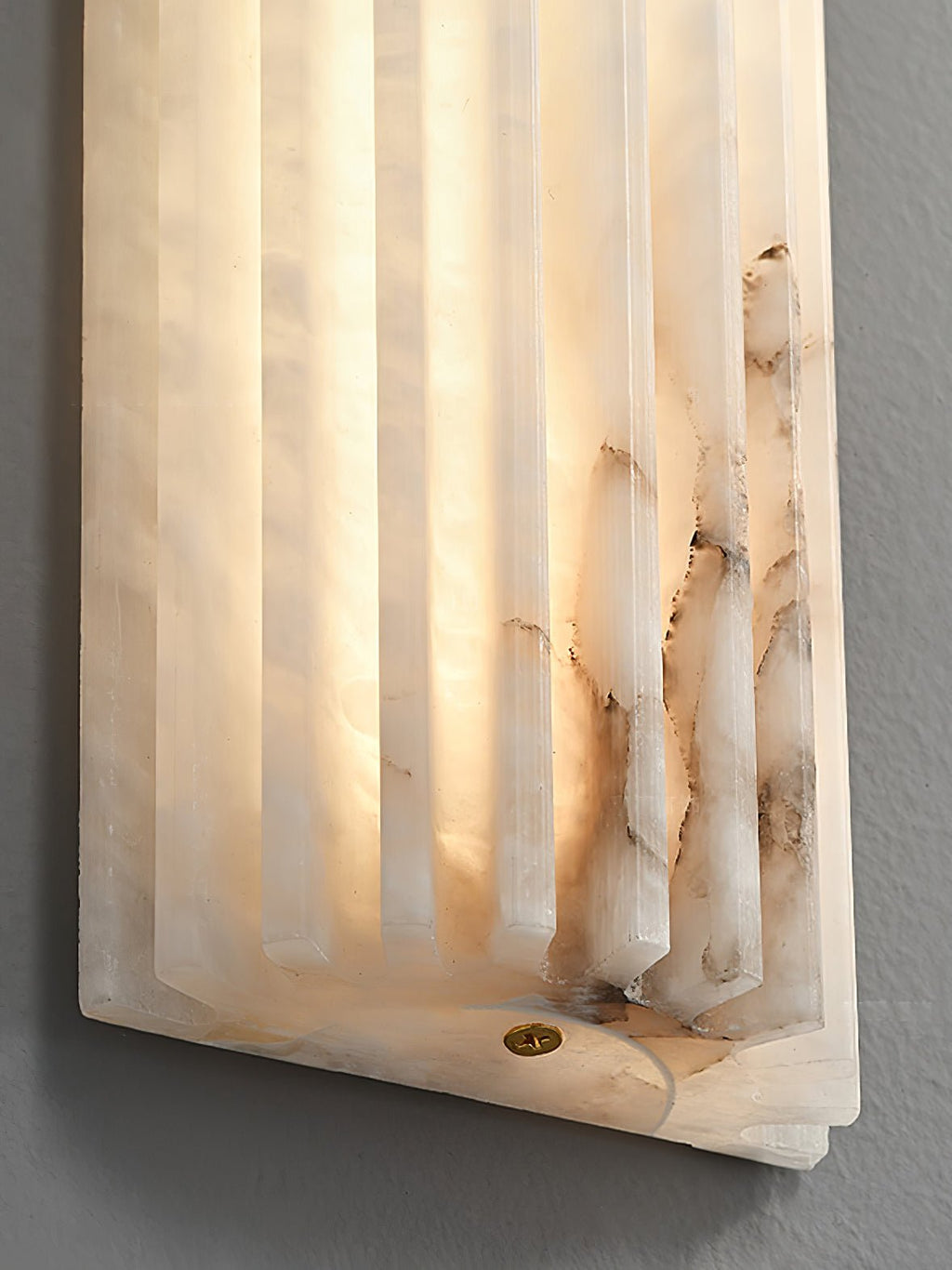 Ribbed Alabaster LED Wall Light