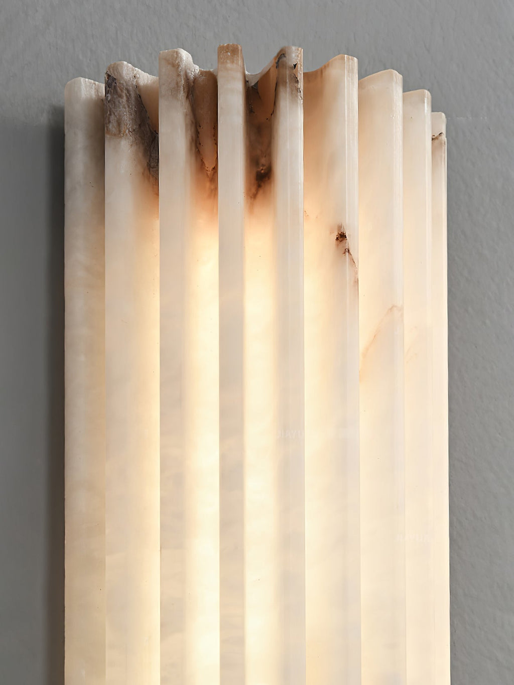 Ribbed Alabaster LED Wall Light