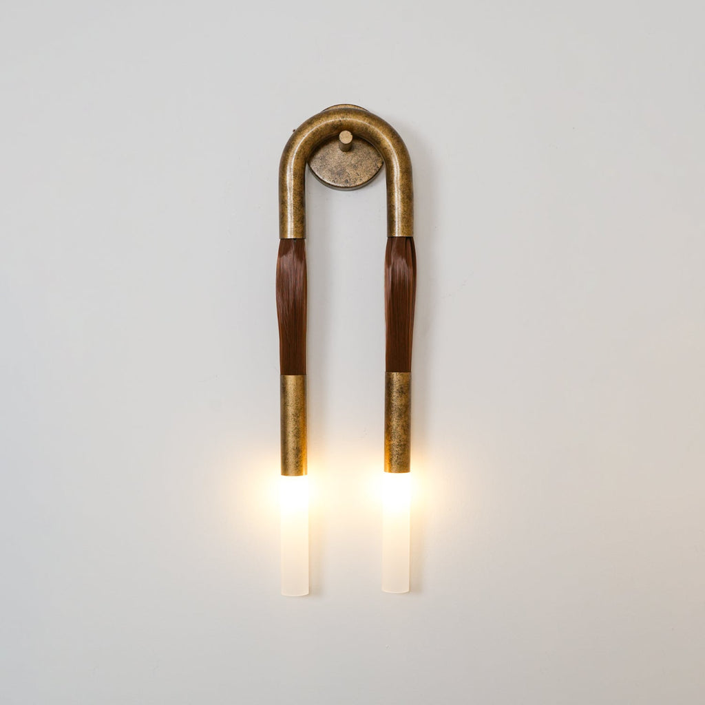 Tassel Glass Wall Light / ∅ 6.3″ x H 25.6″ / Dia 16cm x H 65cm / Nickel / 2 Pieces