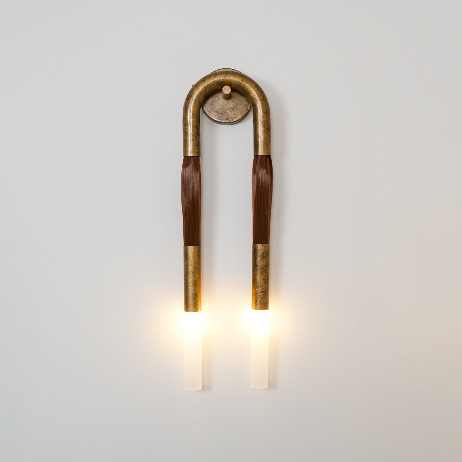 Tassel Glass Wall Light / ∅ 6.3″ x H 25.6″ / Dia 16cm x H 65cm / Nickel / 2 Pieces