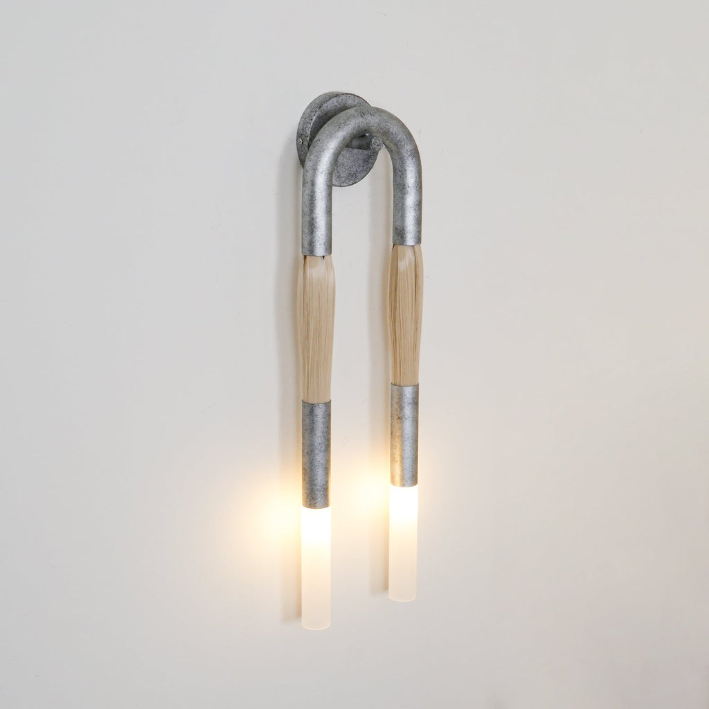 Tassel Glass Wall Light / ∅ 6.3″ x H 25.6″ / Dia 16cm x H 65cm / Nickel / 1 Piece