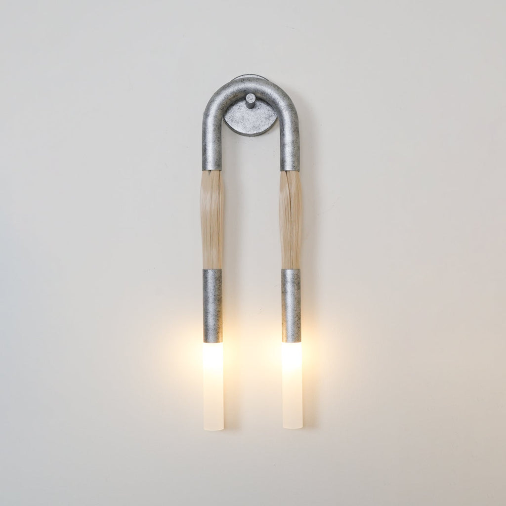 Tassel Glass Wall Light / ∅ 6.3″ x H 25.6″ / Dia 16cm x H 65cm / Black / 1 Piece
