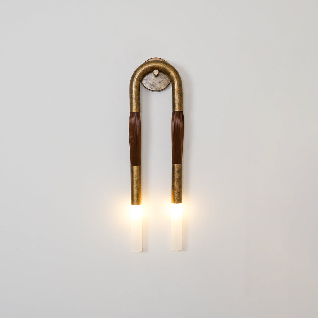 Tassel Glass Wall Light / ∅ 6.3″ x H 25.6″ / Dia 16cm x H 65cm / Black / 2 Pieces